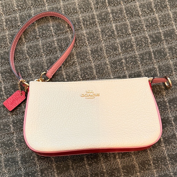 Coach White and Pink Wristlet Clutch - Picture 5 of 7